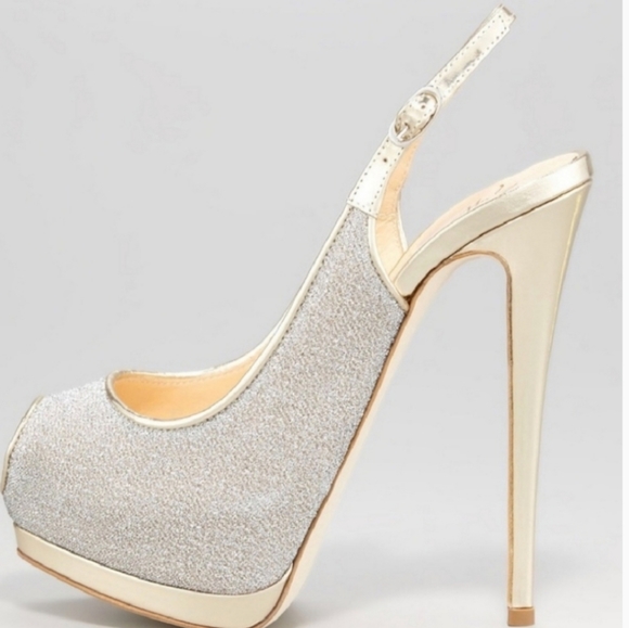 Giuseppe Zanotti Peep Toe Sparkle Pumps - Picture 6 of 15